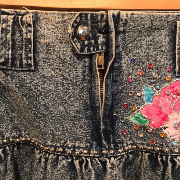 Vintage Acid Wash Denim Skirt - Picture 5 of 14